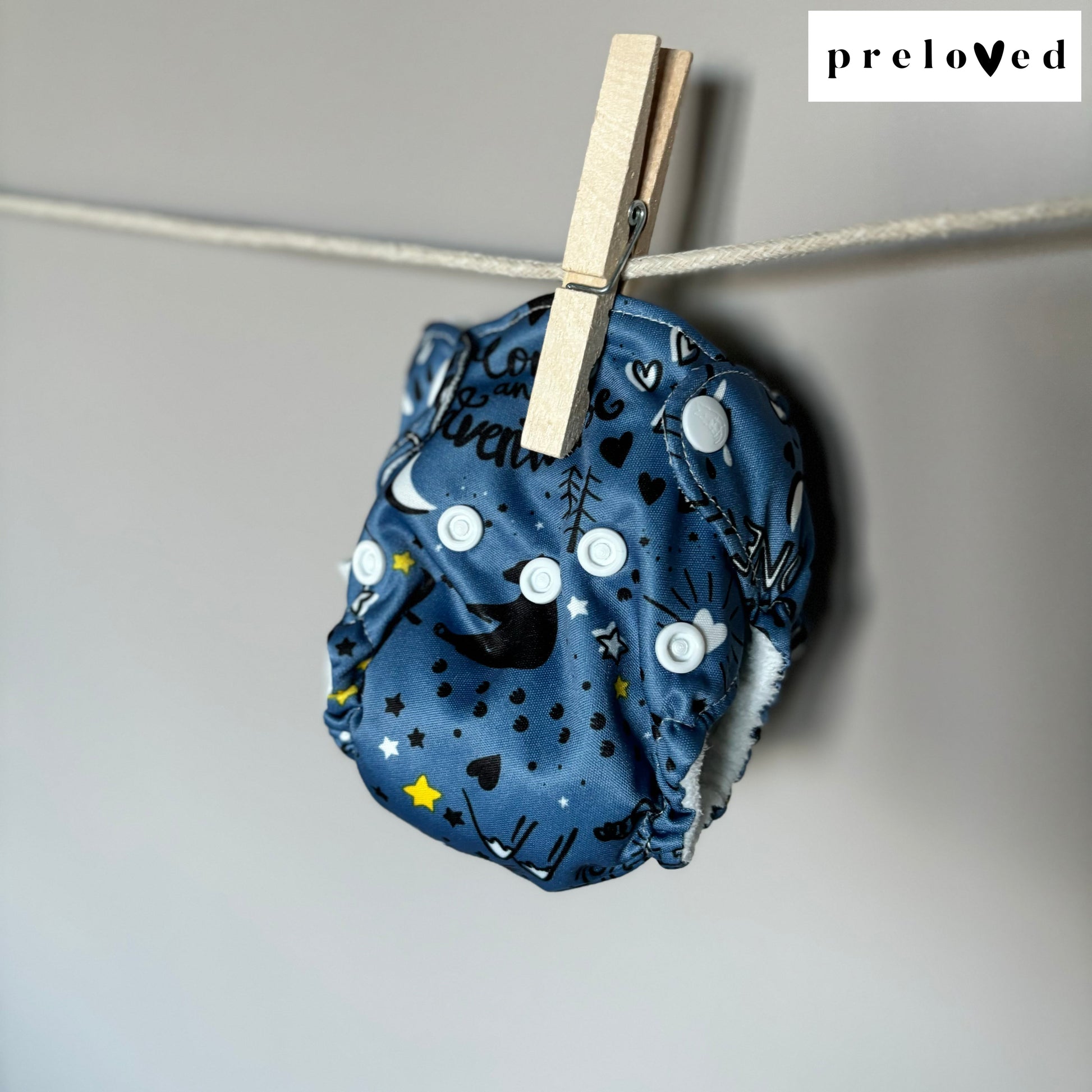 Rumparooz Lil Joey Newborn AIO Cloth Nappy PRELOVED-All In One Nappy-Rumparooz-The Nappy Market
