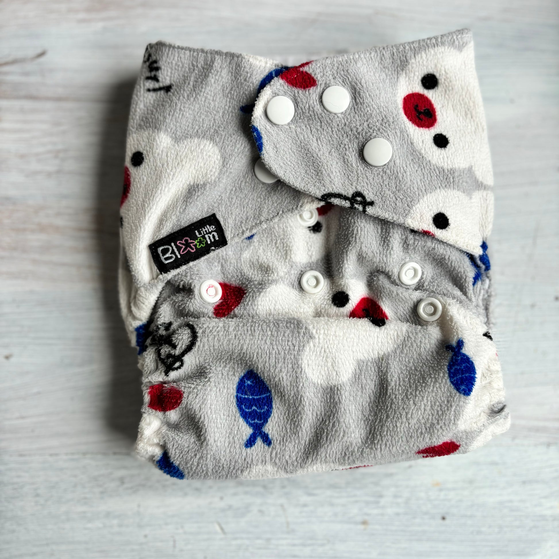 Littles & Bloomz BTP Pocket Nappy-Pocket Nappy-Littles & Bloomz-Bear (Minky)-The Nappy Market