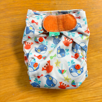 Tots Bots Easyfit All in One Nappy-All In One Nappy-Tots Bots-Whales-The Nappy Market