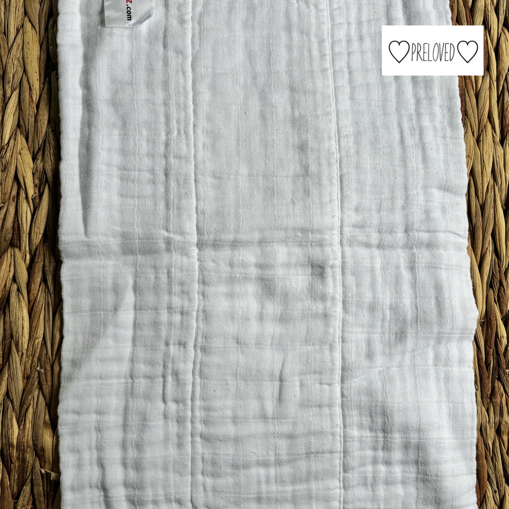 MuslinZ Muslin Cotton Prefold – White-Flat Nappy-MuslinZ-Size 1-The Nappy Market