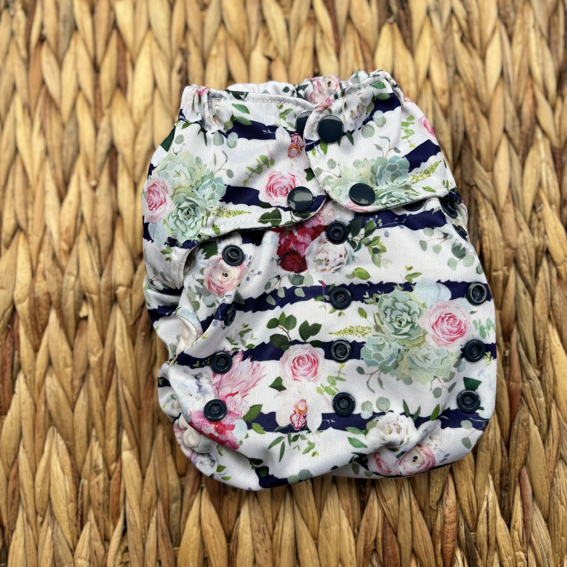 Smart Bottoms Organic All in One Cloth Nappy-All In One Nappy-Smart Bottoms-Belle Blossom-The Nappy Market