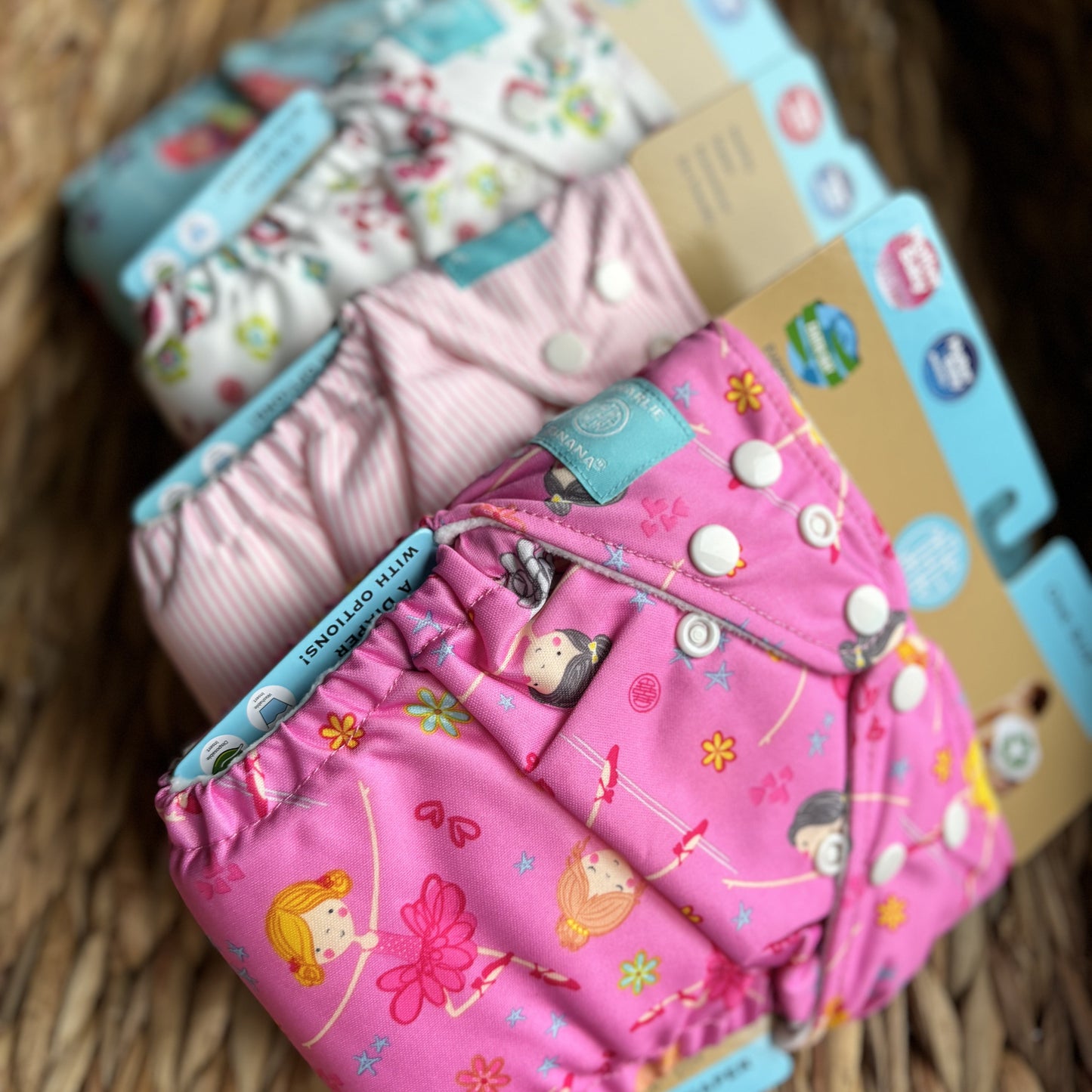 Charlie Banana - One Size Pocket Cloth Nappy CLEARANCE-Pocket Nappy-Charlie Banana-Ballerina Pink-The Nappy Market