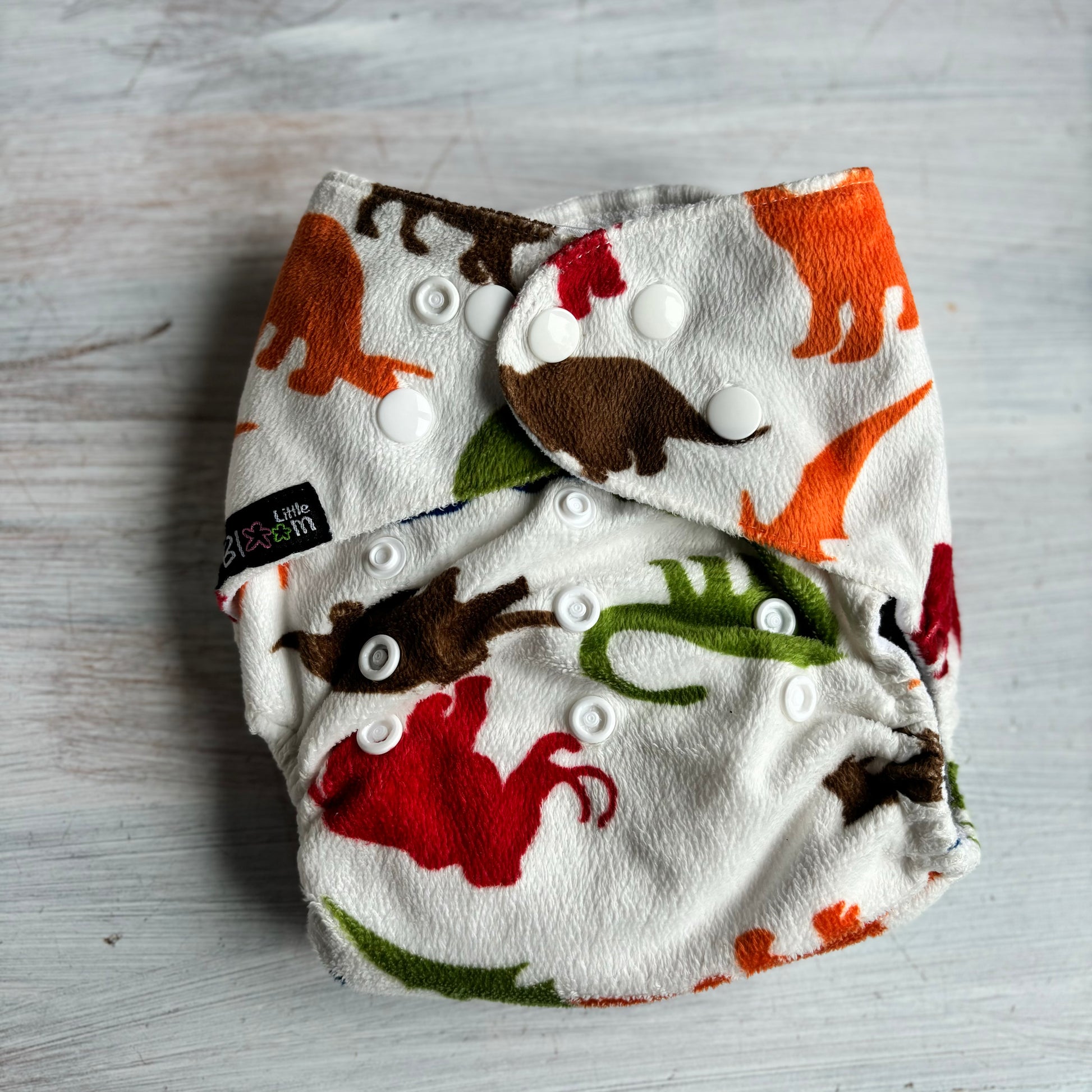 Littles & Bloomz BTP Pocket Nappy-Pocket Nappy-Littles & Bloomz-Dino (Minky)-The Nappy Market