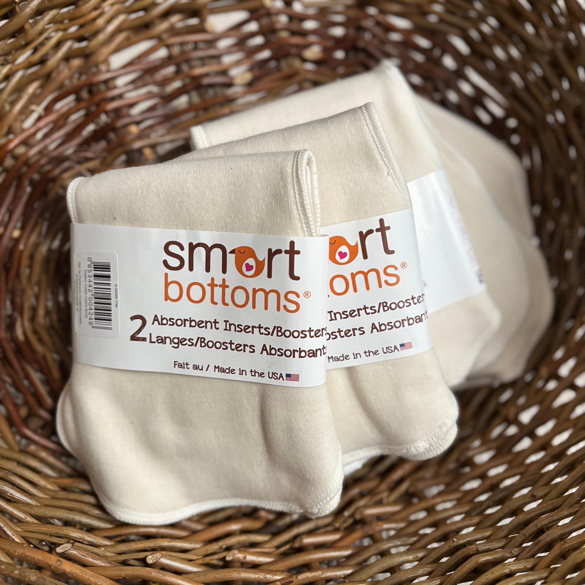 Smart Bottoms Organic Cotton Booster (2 pack)-Inserts-Smart Bottoms-Small-The Nappy Market