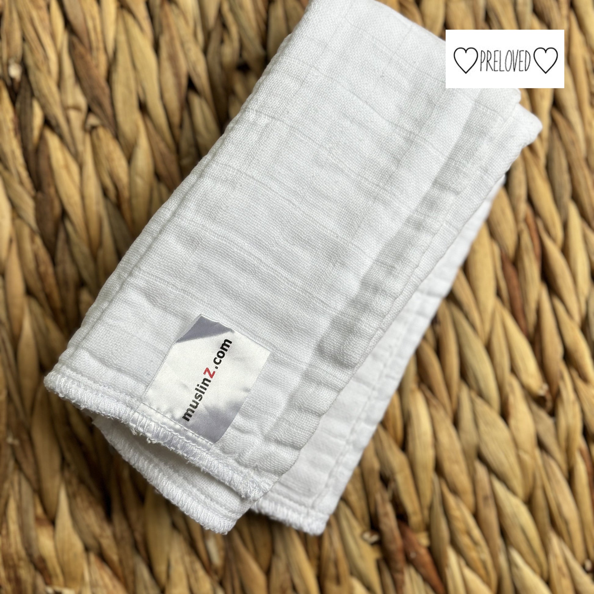 MuslinZ Muslin Cotton Prefold – White-Flat Nappy-MuslinZ-Size 1-The Nappy Market