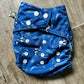 Little Lamb One Size Pocket Nappy including 2 bamboo inserts-Pocket Nappy-Little Lamb-Into the Blue-The Nappy Market