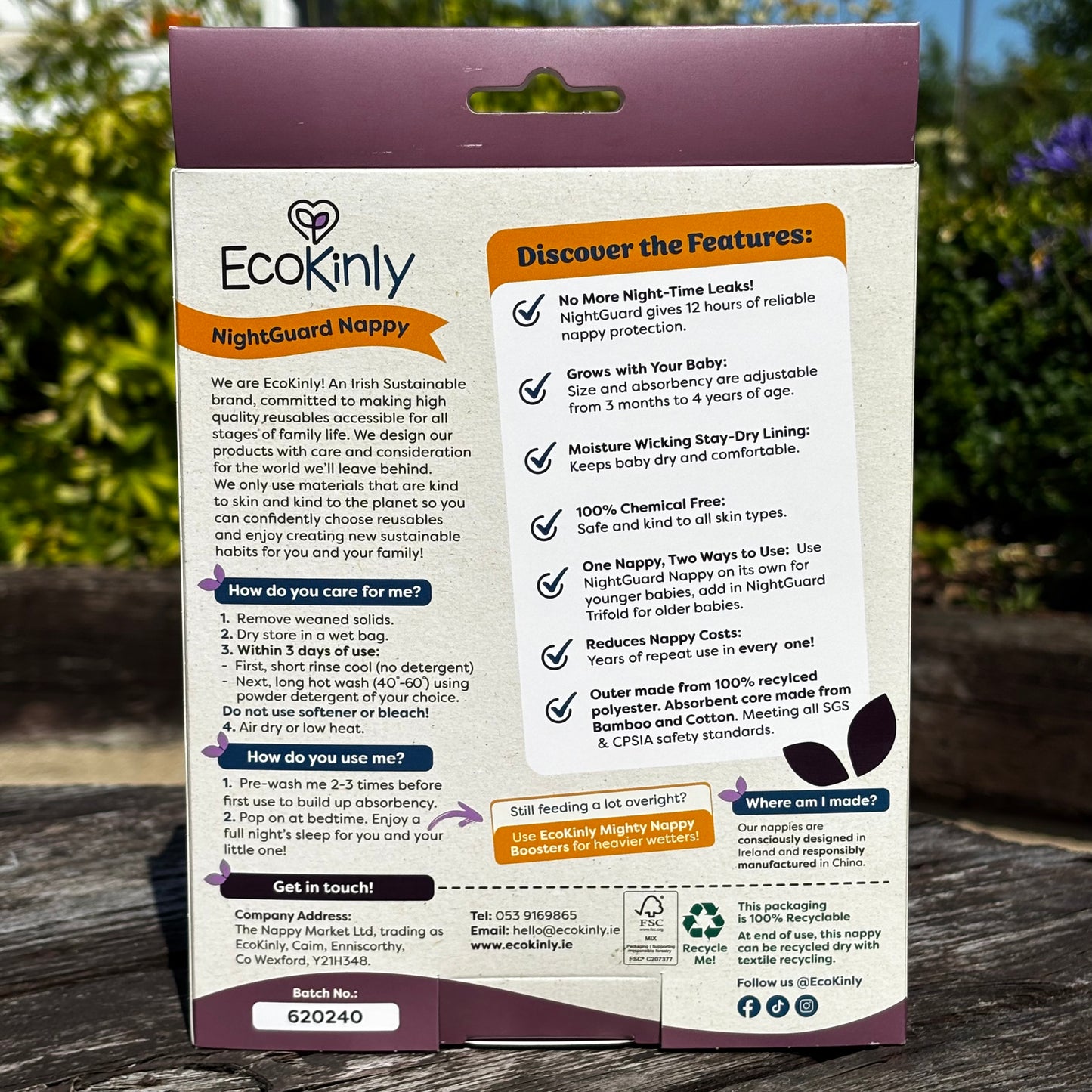 NightGuard 12 Hour Protection Reusable Night Cloth Nappy-Night Nappy-Ecokinly-Saltee-The Nappy Market