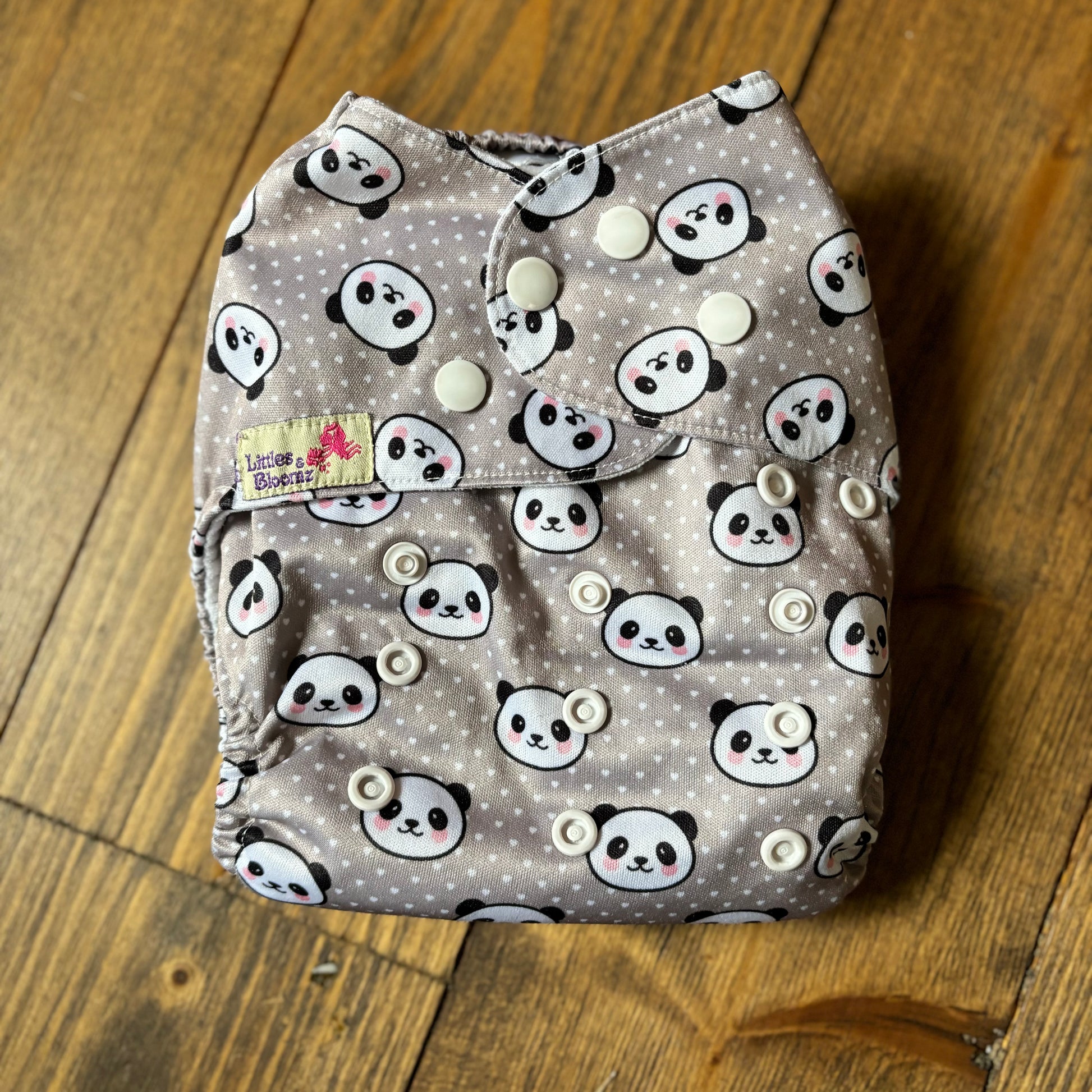 Littles & Bloomz BTP Pocket Nappy-Pocket Nappy-Littles & Bloomz-Panda-The Nappy Market