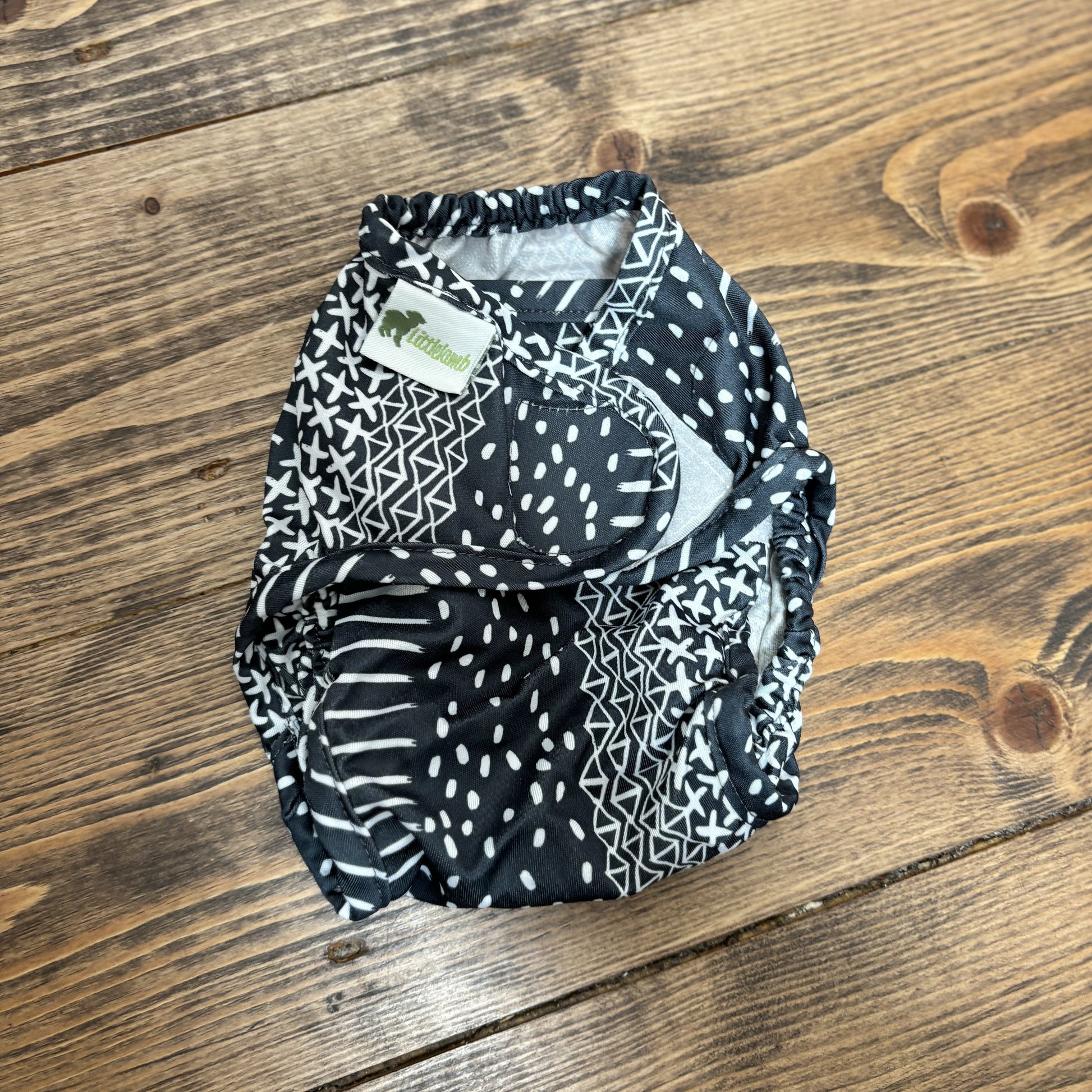 Little Lamb Nappy Wrap Size 1-Wrap-Little Lamb-Black Spot-The Nappy Market