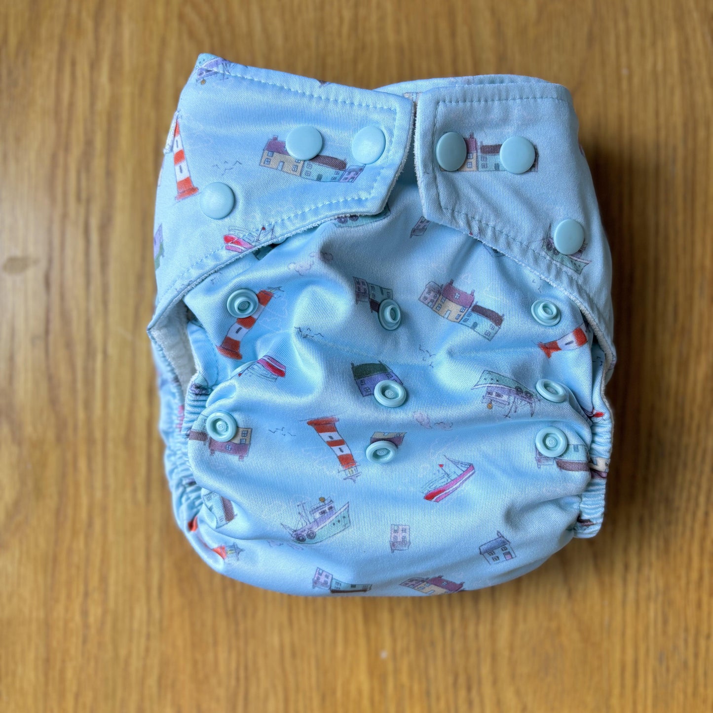 Baba + Boo One Size Pocket Nappy-Pocket Nappy-Baba + Boo-Lighthouse-The Nappy Market