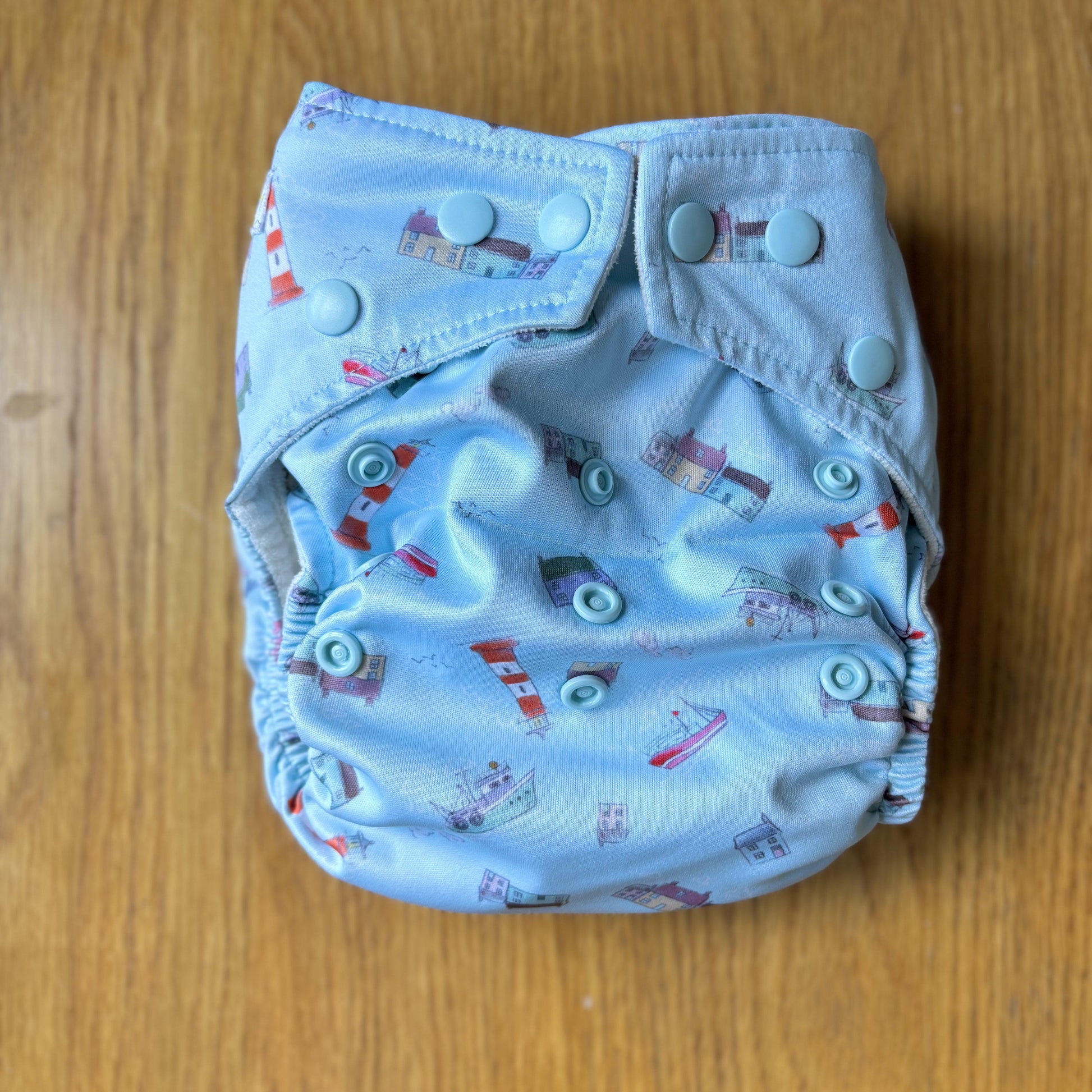 Baba + Boo One Size Pocket Nappy-Pocket Nappy-Baba + Boo-Lighthouse-The Nappy Market
