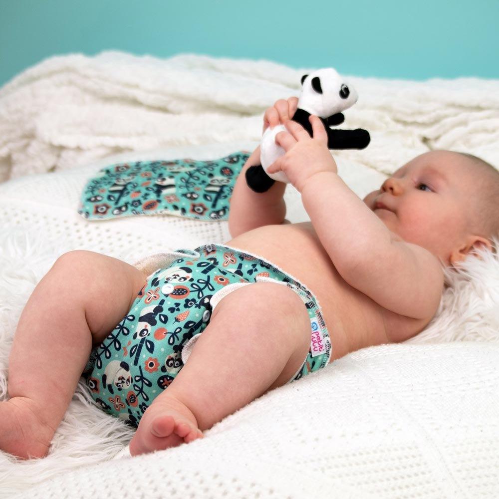 Petit Lulu Newborn Fitted Nappy-Fitted Nappy-Petit Lulu-Flower Meadow-The Nappy Market