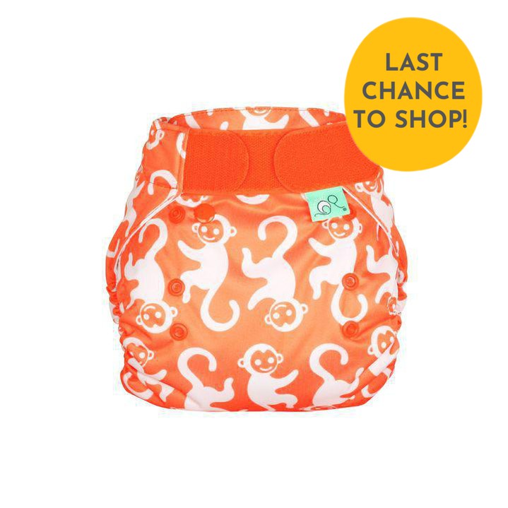 TotsBots PeeNut Nappy Wrap - Size 1-Wrap-Tots Bots-Chimpantzee-The Nappy Market