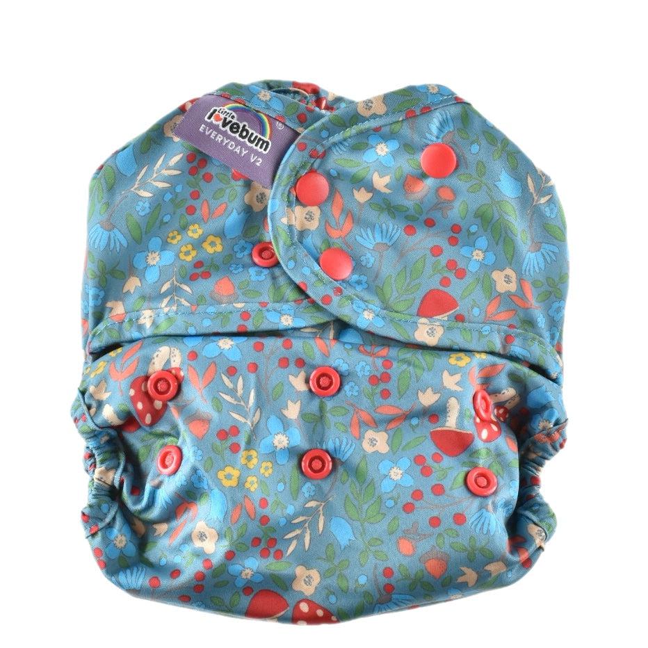 Little Lovebum Everyday V2 Hemp and Bamboo All-in-One Nappy-All In One Nappy-Little Love Bum-Sherwood-The Nappy Market