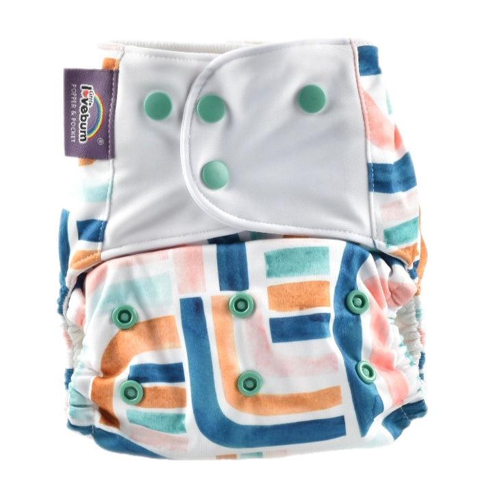 Little Lovebum Popper Pocket V3 Nappy-Pocket Nappy-Little Love Bum-Wanderlust-The Nappy Market