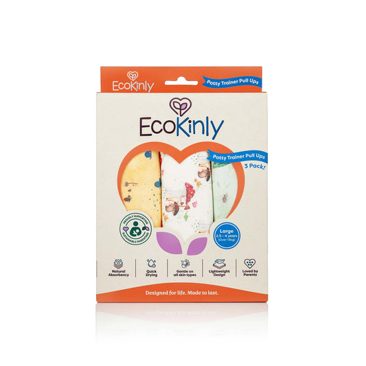 EcoKinly Potty Trainer Pulls Ups 3 Pack Organic Cotton-Ecokinly-Large 2.5 years +-The Nappy Market