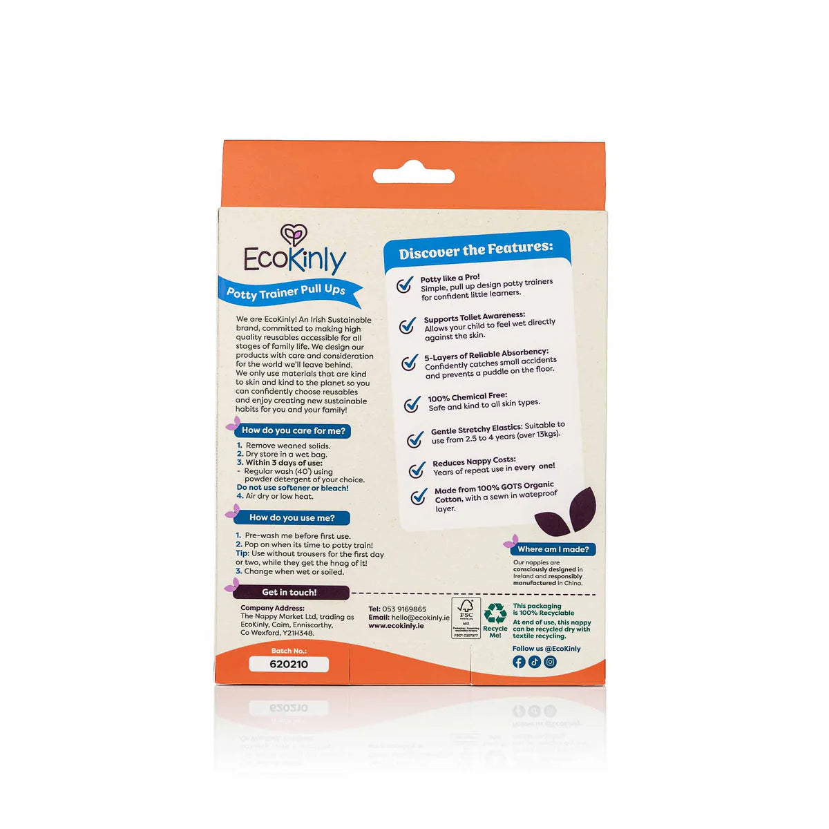 EcoKinly Potty Trainer Pulls Ups 3 Pack Organic Cotton-Ecokinly-Regular 1.5 - 2.5 years-The Nappy Market