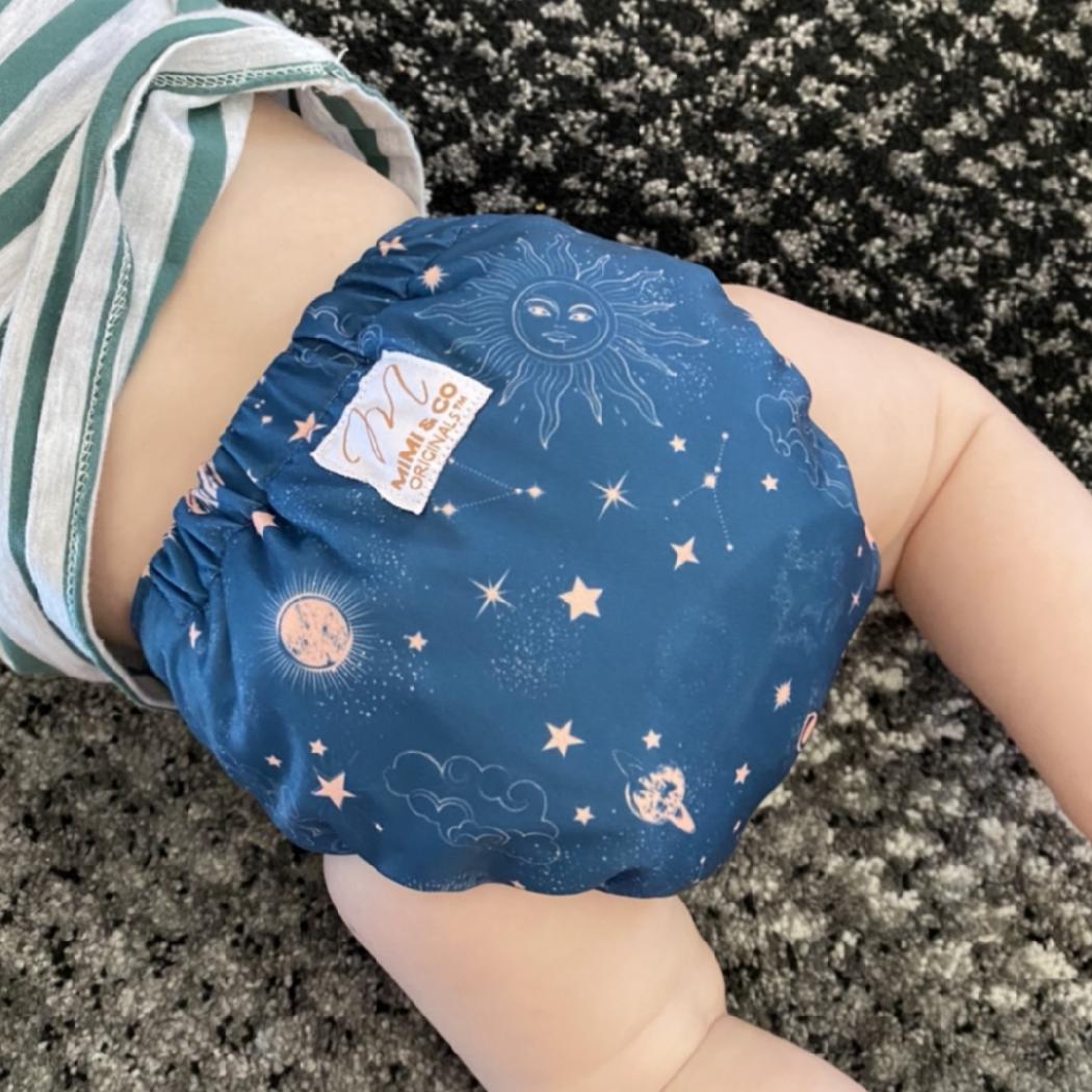 Mimi & Co Originals 1.0 Snap in Two Pocket Nappy-Snap in with Pocket-Mimi & Co-Lunar Heights Green-The Nappy Market