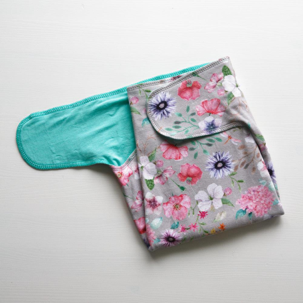 Buuh Preflat Tencil Nappy PREORDER Open-Preflat-Buuh-Summer Flowers-The Nappy Market