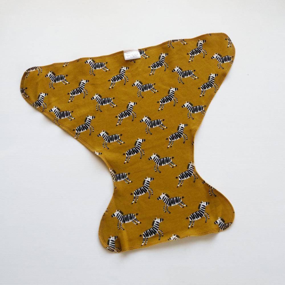 Buuh Tencel Pocket Nappy-Preflat-Buuh-Australian Animals on Mustard-The Nappy Market