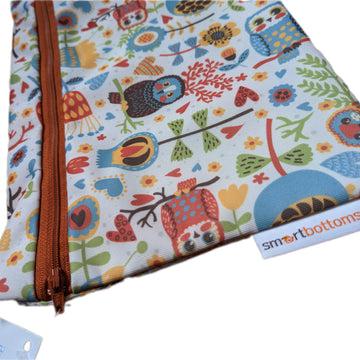 Smart Bottoms Clutch Wet Bag-Wet Bag-Smart Bottoms-Vintage Owls-The Nappy Market