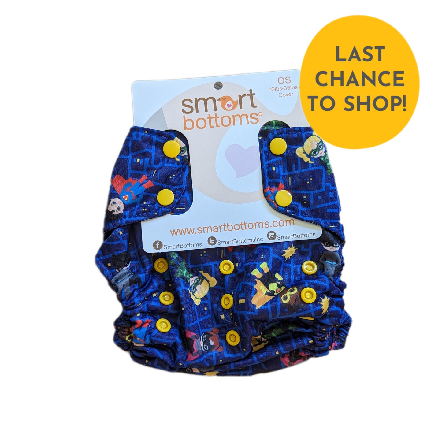 Smart Bottoms Too Smart Cover 2.0 Double Gusset CLEARANCE-Wrap-Smart Bottoms-Superhero-The Nappy Market