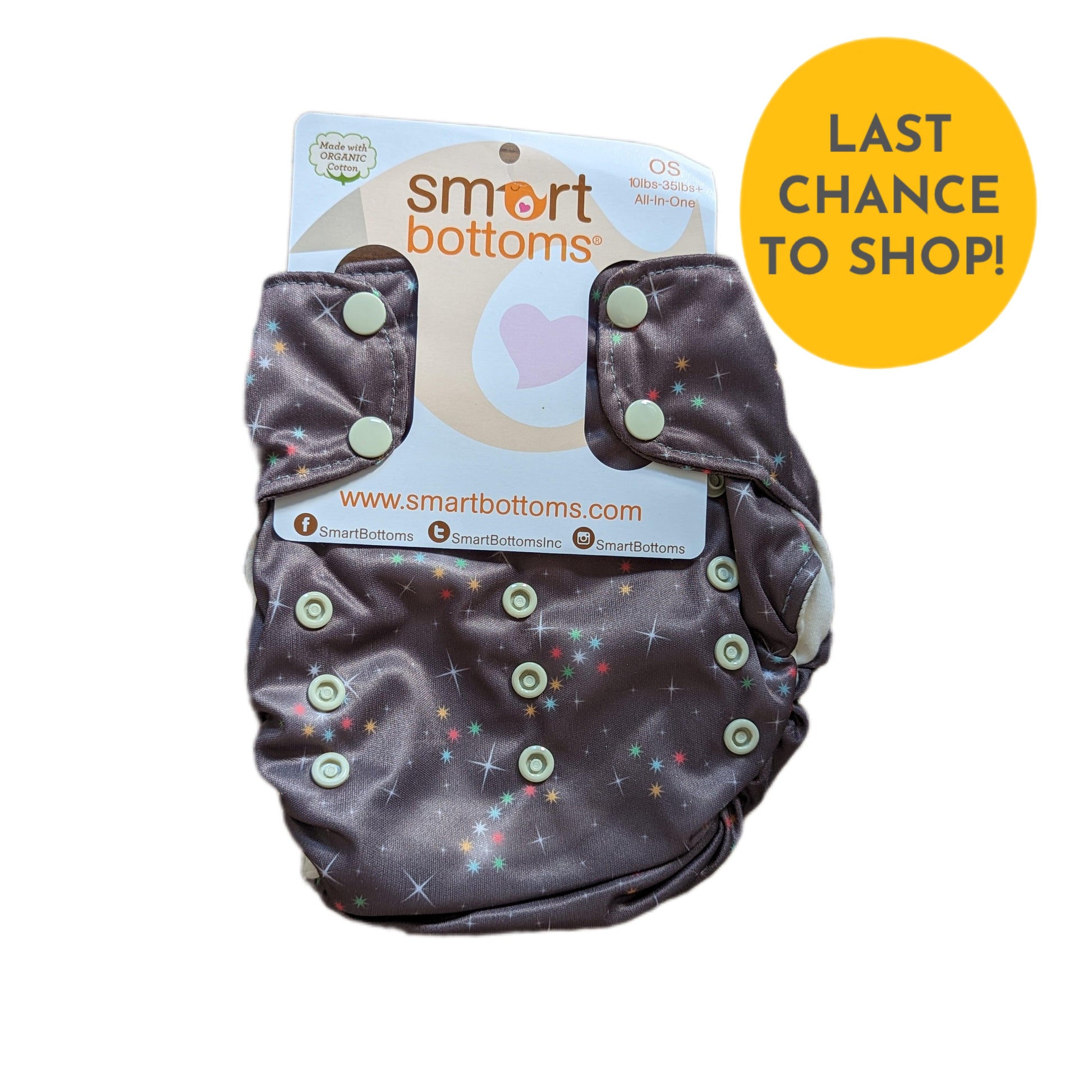 Smart Bottoms 3.1 All in One Organic Cloth Nappy CLEARANCE-All In One Nappy-Smart Bottoms-Spicy Tuna-The Nappy Market