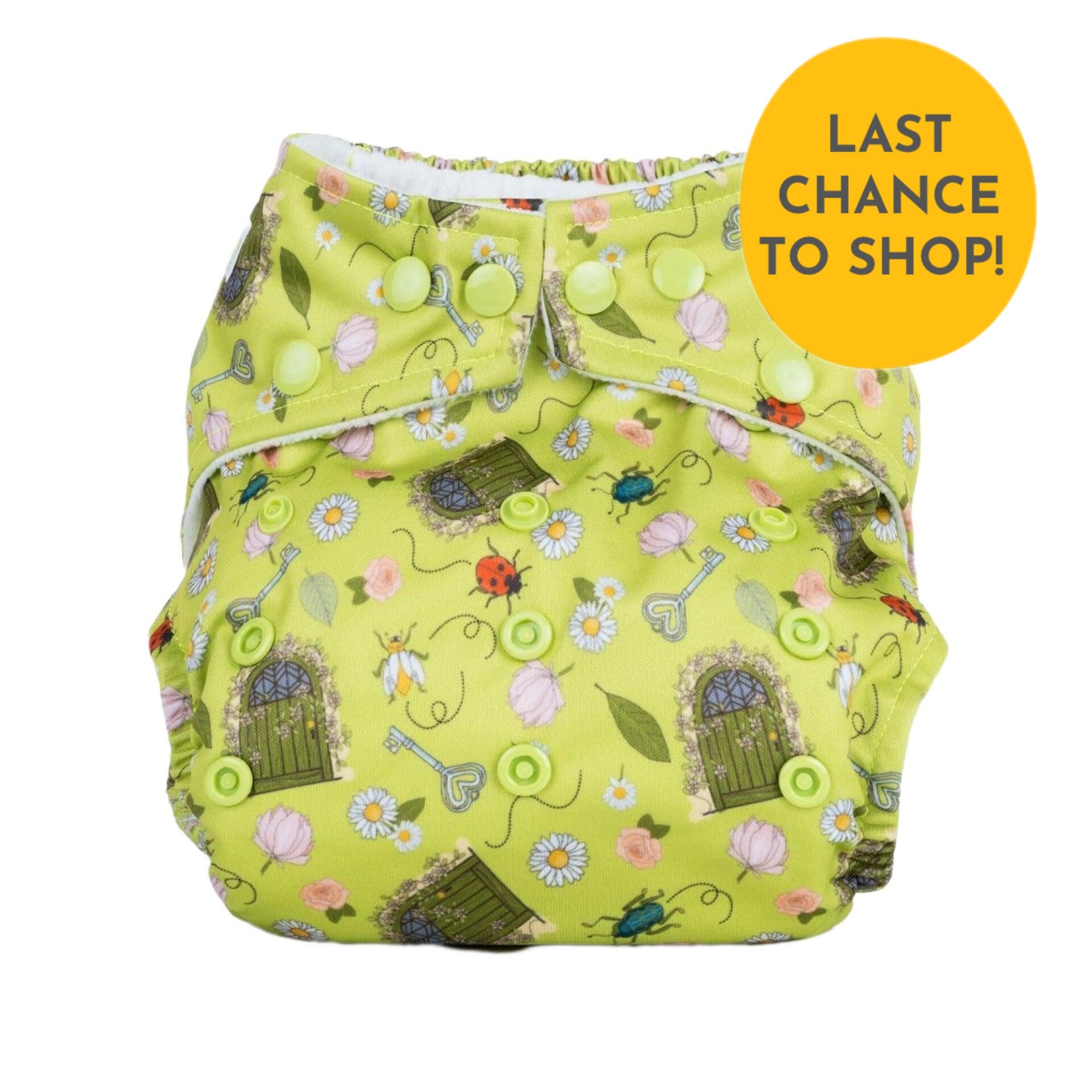 Baba + Boo One Size Pocket Nappy-Pocket Nappy-Baba + Boo-Secret Garden-The Nappy Market