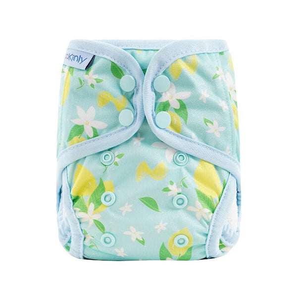 EcoKinly Newborn Reusable Nappy-All in Two Nappy-Ecokinly-Lemonchello-The Nappy Market