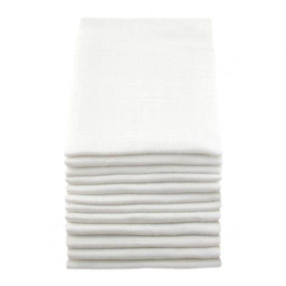 MuslinZ Multi pack Muslin Squares 70x70cm (PREORDER - Shipping 15th Jan)-Flat Nappy-MuslinZ-White-The Nappy Market