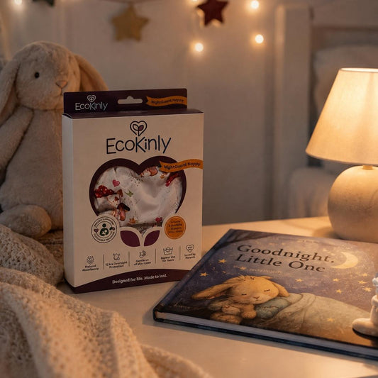 NightGuard 12 Hour Protection Reusable Night Cloth Nappy-Night Nappy-Ecokinly-Saltee-The Nappy Market