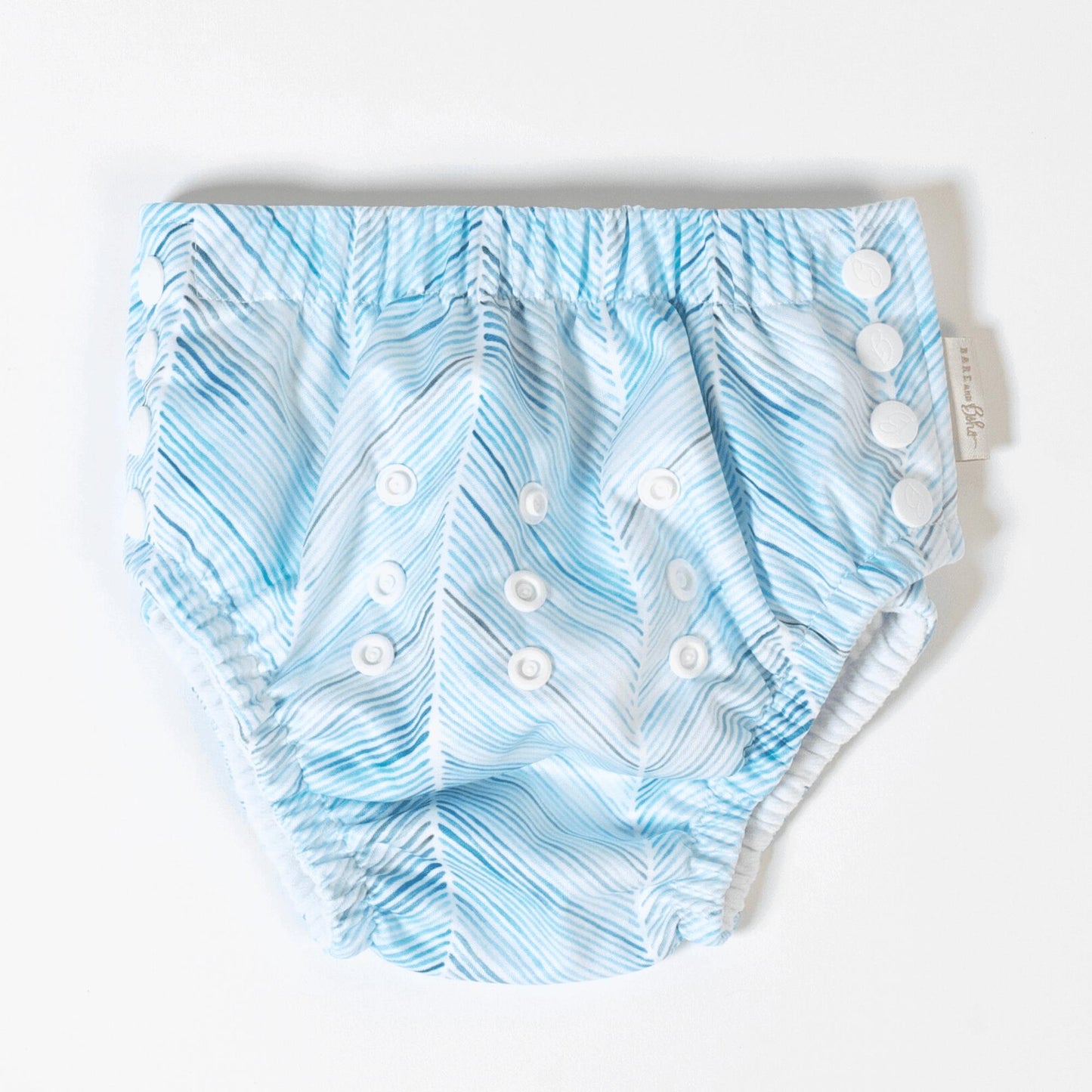 Bare & Boho One Size Reusable Swim Nappy 5-14 Kg-Swim Nappies-Bare & Boho-Blue Lines-The Nappy Market