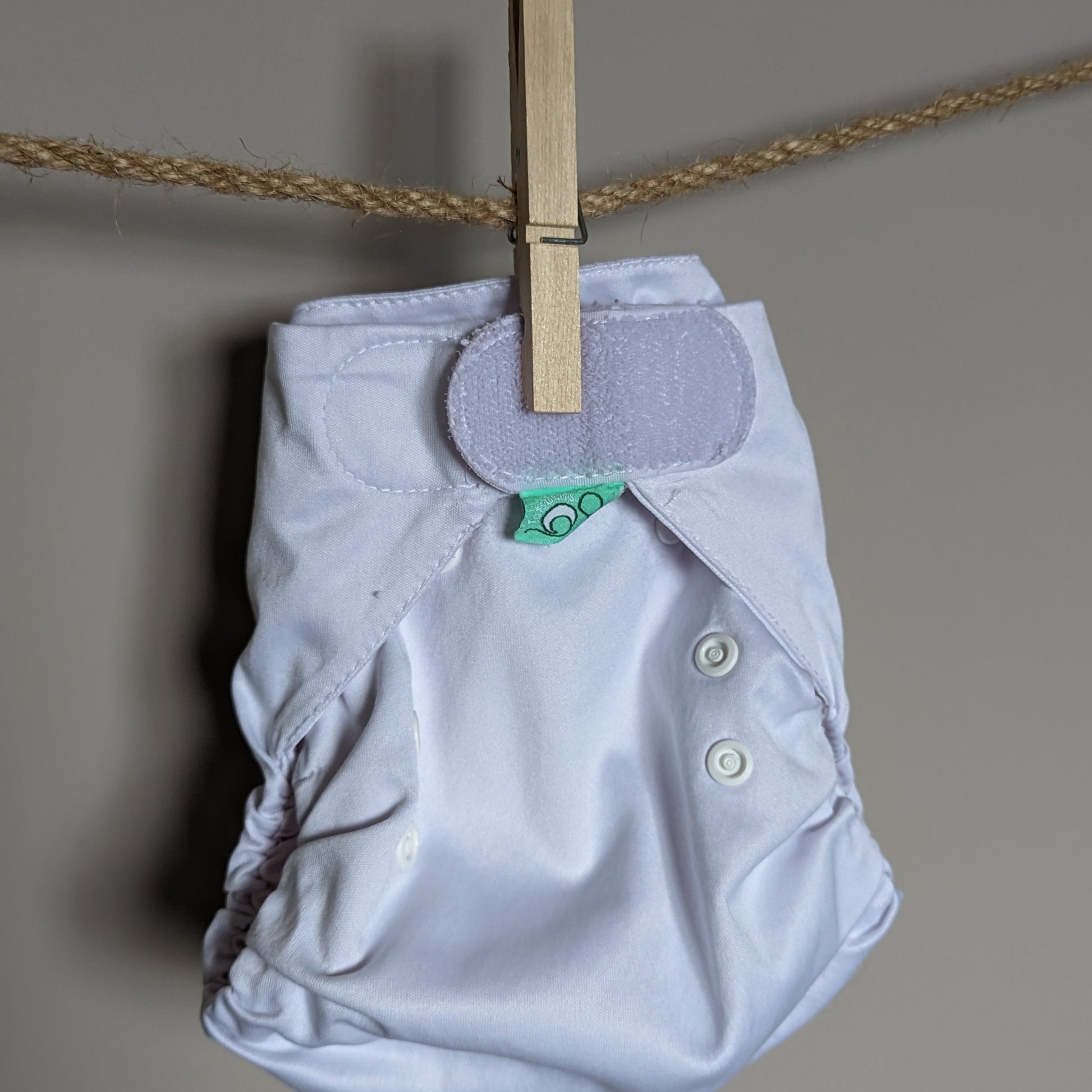 Tots Bots PeeNut Bamboozle Nappy Cover - Size 2-Wrap-Tots Bots-Snow-The Nappy Market