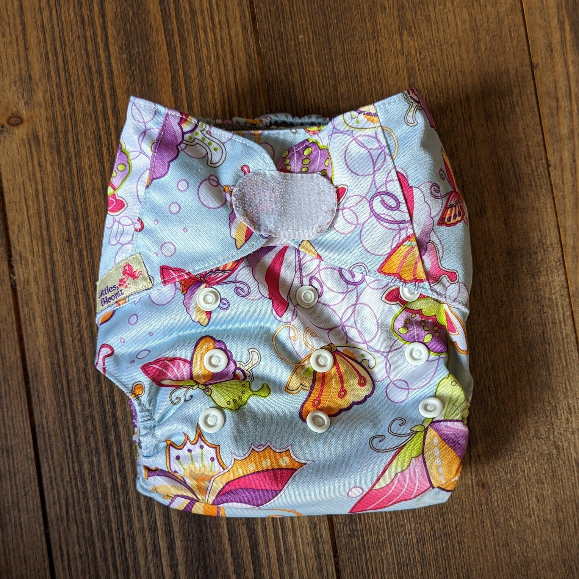 Littles & Bloomz Velcro Pocket Nappy-Pocket Nappy-Littles & Bloomz-Foxy (out of stock)-The Nappy Market