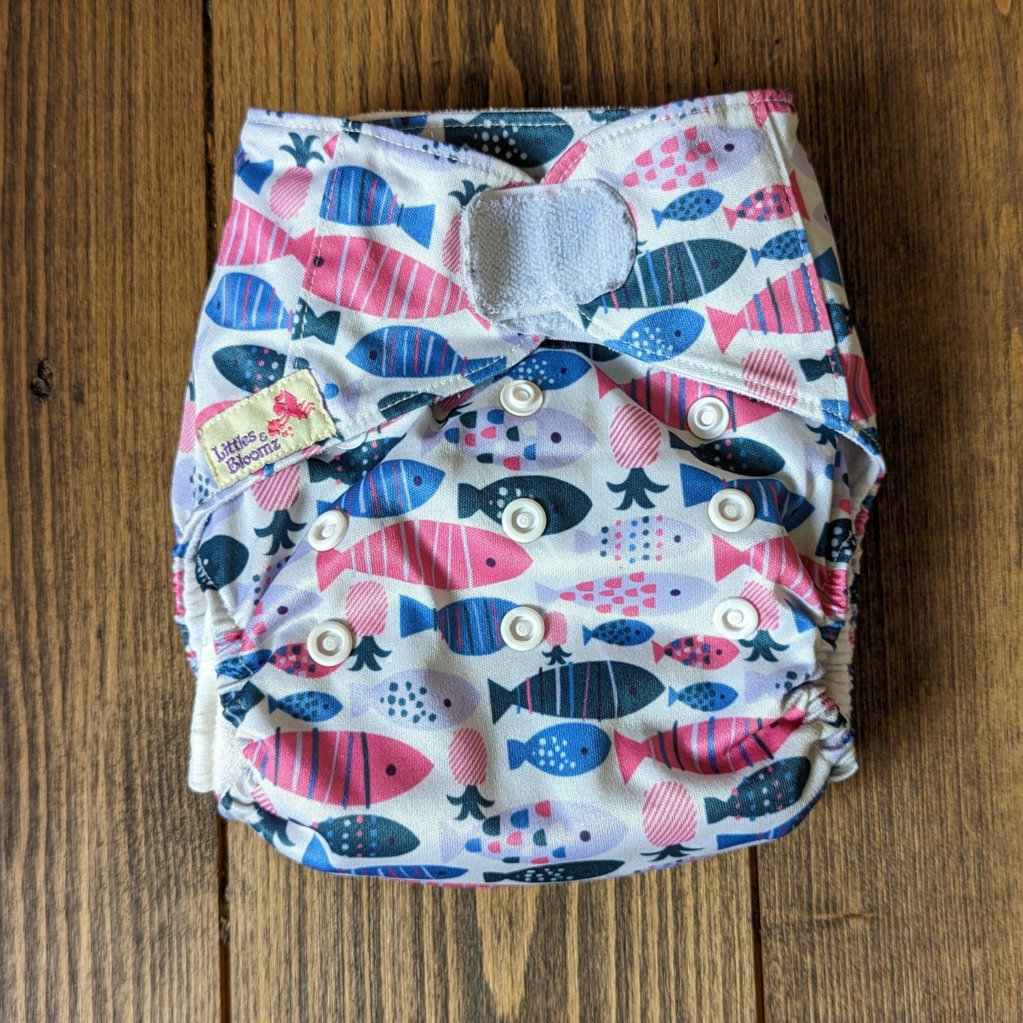 Littles & Bloomz Velcro Pocket Nappy-Pocket Nappy-Littles & Bloomz-Foxy (out of stock)-The Nappy Market