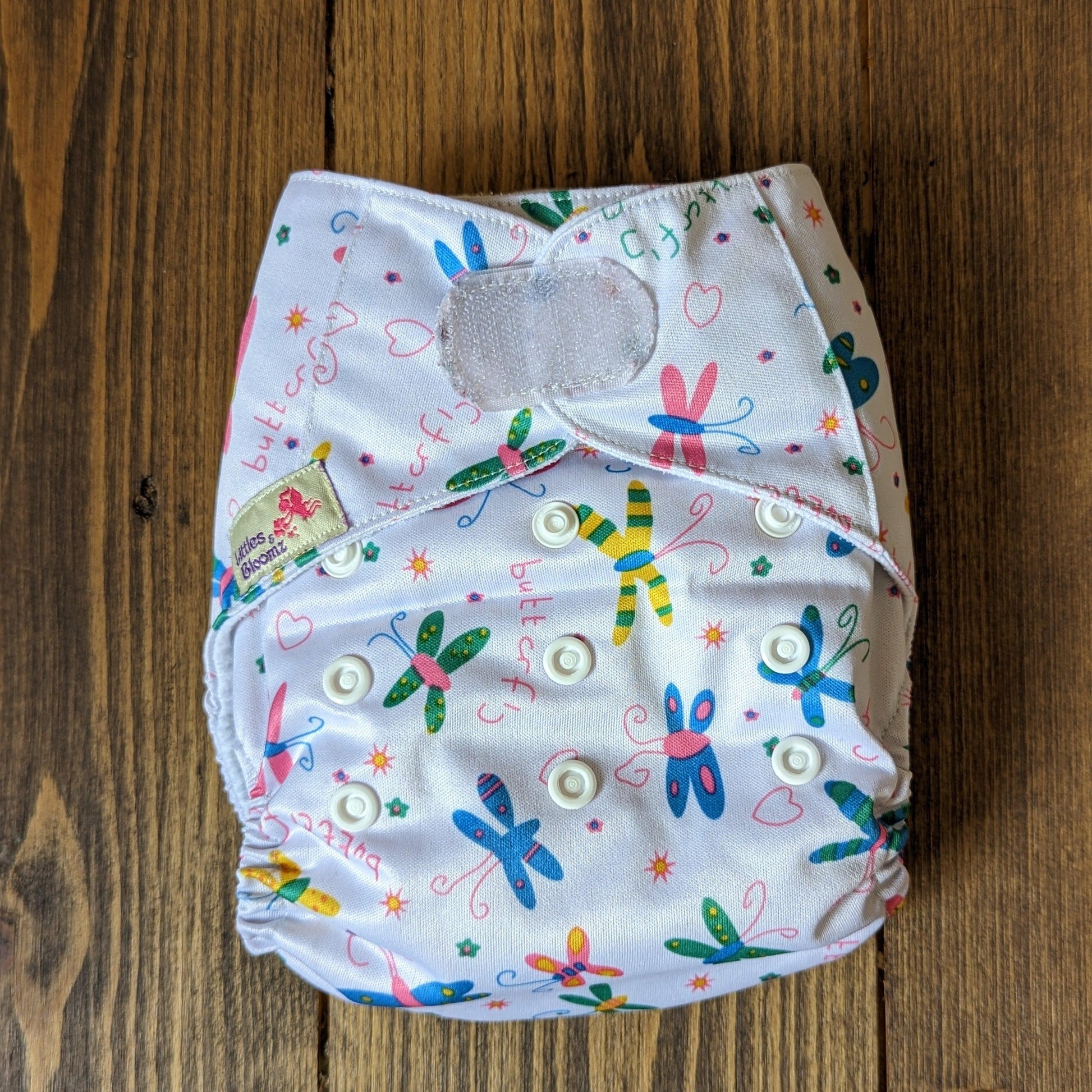 Littles & Bloomz Velcro Pocket Nappy-Pocket Nappy-Littles & Bloomz-Foxy (out of stock)-The Nappy Market