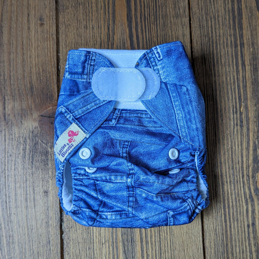 Littles & Bloomz Newborn Velcro Pocket Nappy-Pocket Nappy-Littles & Bloomz-Foxy (out of stock)-The Nappy Market
