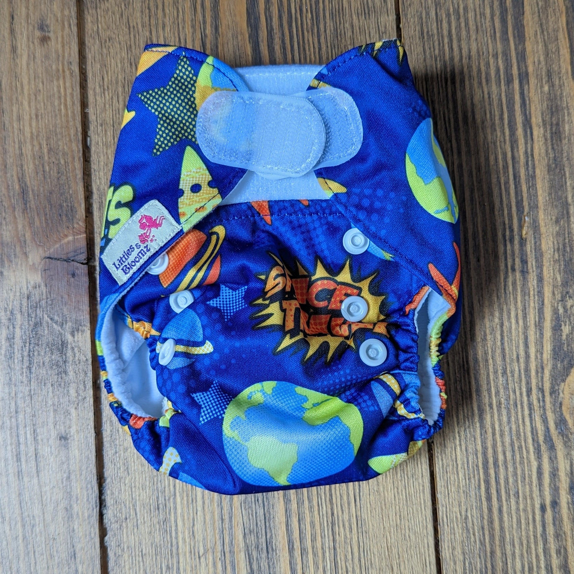 Littles & Bloomz Newborn Velcro Pocket Nappy-Pocket Nappy-Littles & Bloomz-Foxy (out of stock)-The Nappy Market