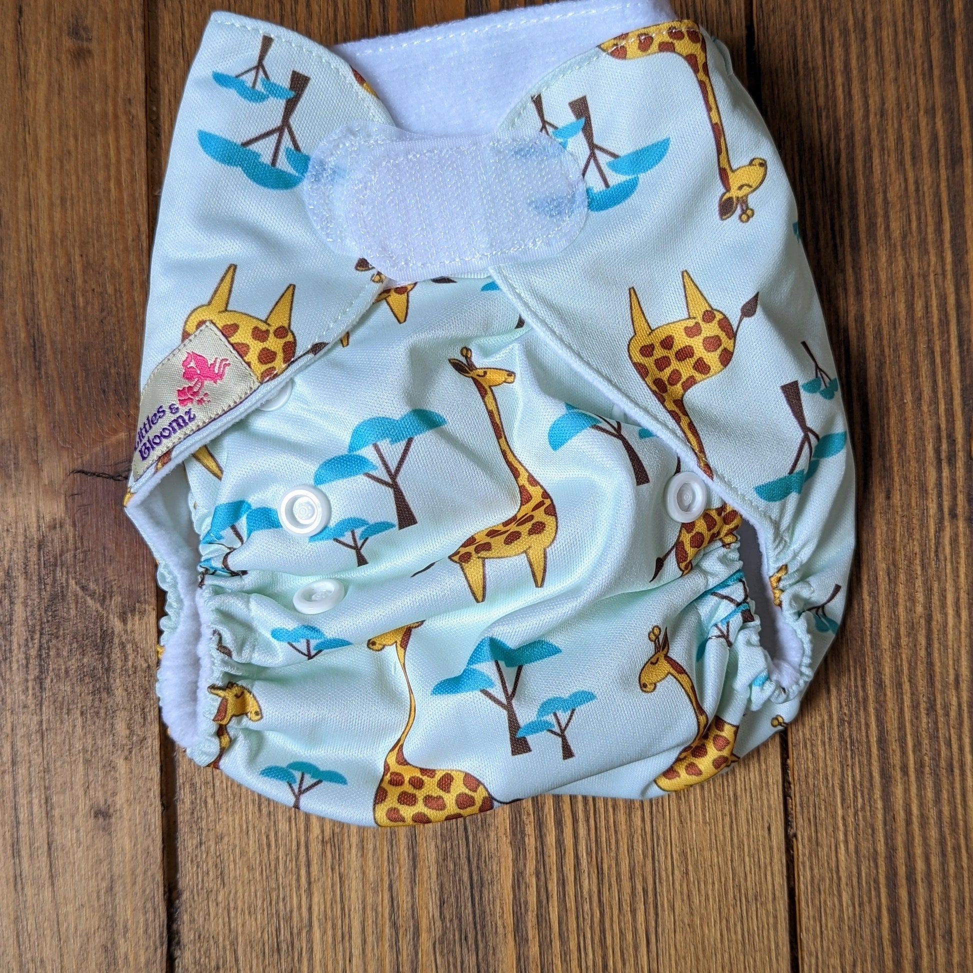 Littles & Bloomz Newborn Velcro Pocket Nappy-Pocket Nappy-Littles & Bloomz-Foxy (out of stock)-The Nappy Market