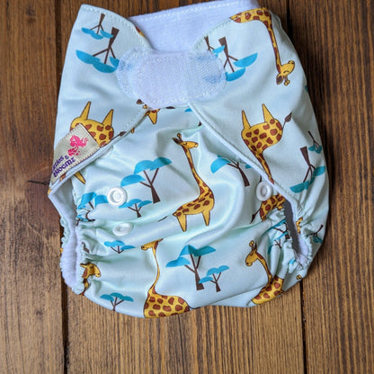 Littles & Bloomz Newborn Velcro Pocket Nappy-Pocket Nappy-Littles & Bloomz-Foxy (out of stock)-The Nappy Market