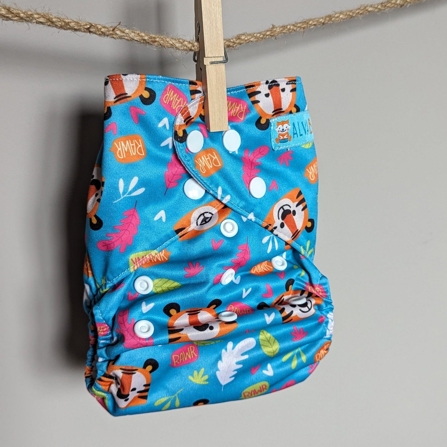 Alva Baby Pocket Nappies-Pocket Nappy-Alva Baby-Tiger-The Nappy Market