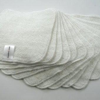 MuslinZ 12Pk Bamboo Cotton Terry Wipes 20x20cm - Unbleached-Accessories-MuslinZ-The Nappy Market