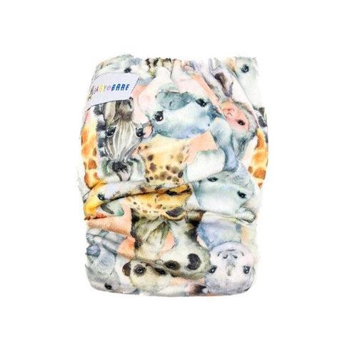 Baby Bare Snap in Pocket Nappy MINKY SHELL-Snap in with Pocket-Baby Bare-Butterfly Garden-The Nappy Market
