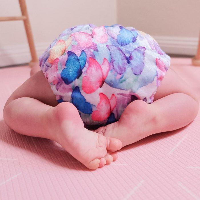 Baby Bare Snap in Pocket Nappy Butterfly Garden-Snap in with Pocket-Baby Bare-Butterfly Garden (Minky)-The Nappy Market