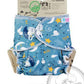 Petit Lulu Maxi Night Nappy Fluffy Organic Snaps-Fitted Nappy-Petit Lulu-Bears on the Moon-The Nappy Market