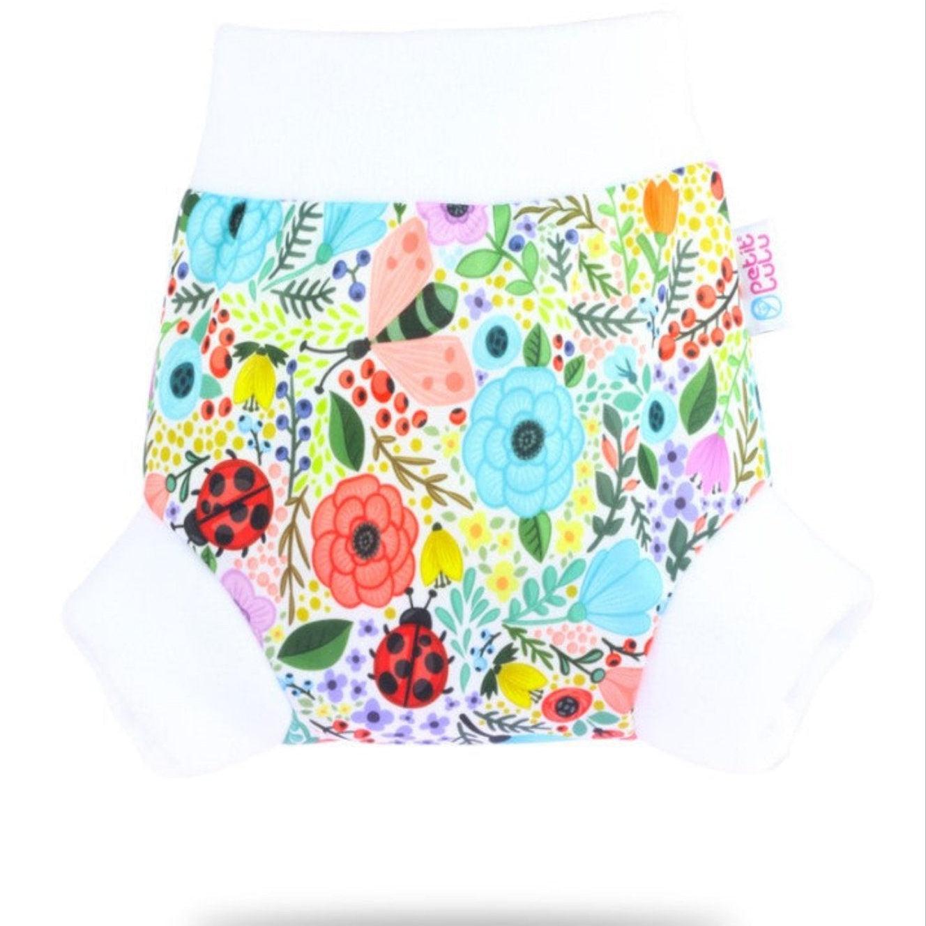 Petit Lulu Pull Up Nappy Cover Small-Wrap-Petit Lulu-Blooming Garden-The Nappy Market