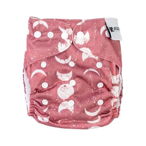 Designer Bums Snap in Pocket Nappy-Snap in with Pocket-Designer Bums-Dusty Moon-The Nappy Market