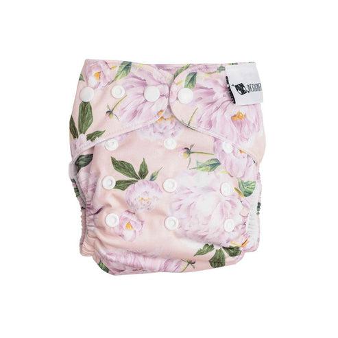 Designer Bums Snap in Pocket Nappy-Snap in with Pocket-Designer Bums-Peony-The Nappy Market