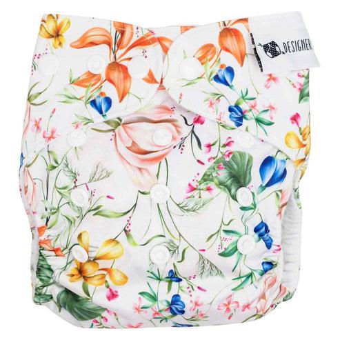 Designer Bums Snap in Pocket Nappy-Snap in with Pocket-Designer Bums-Wildflower-The Nappy Market