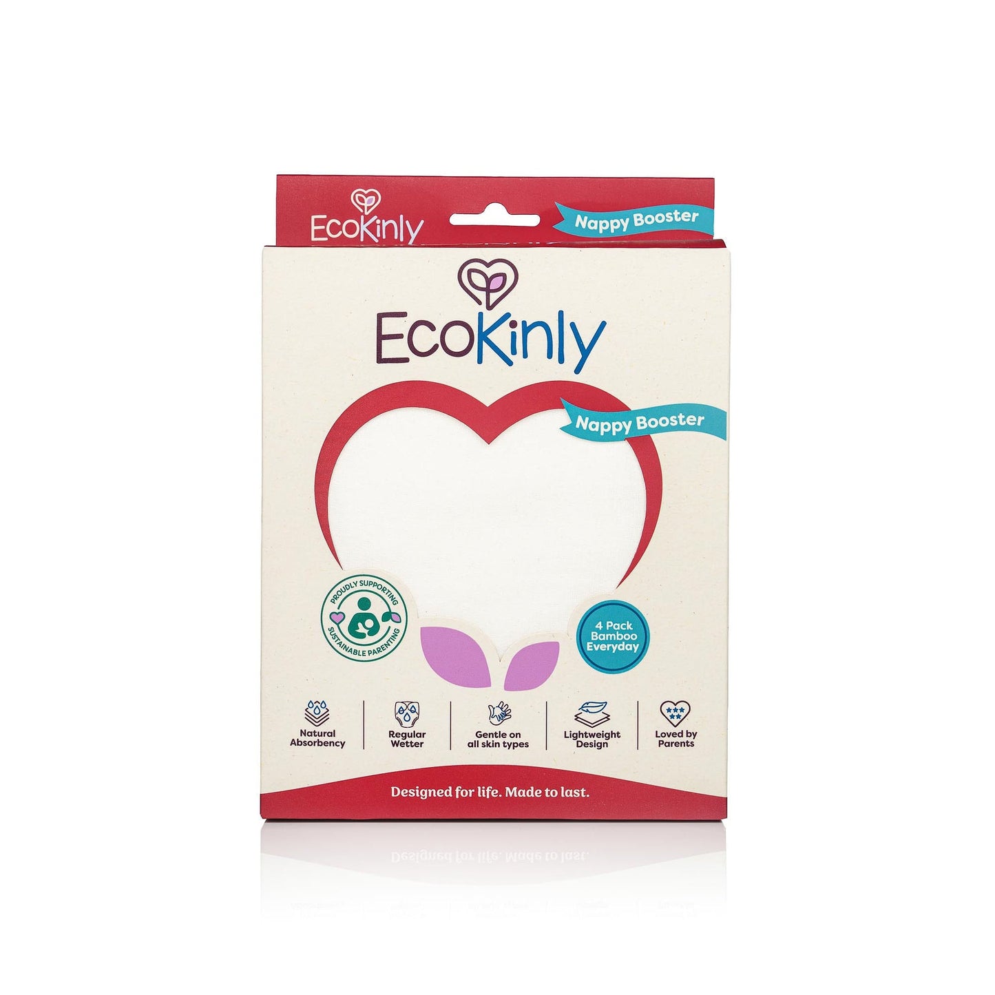 EcoKinly Bamboo Nappy Booster 4 Pack-Inserts-Ecokinly-The Nappy Market